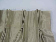 NEW JOHN LEWIS CURTAINS FAUX SILK Triple Pinch pleat BEIGE /GOLD 156 W X 103cm D
