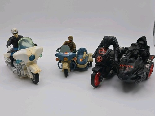 Vitage plastic toy motorbikes - plastic,