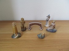 Rare Wade Whimsies Complete Six Piece Aquarium Set 1976-1980 Bridge, Diver + 4