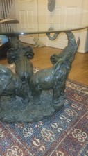 Vintage Elephant Coffee Table With Glass Top *open to offers*