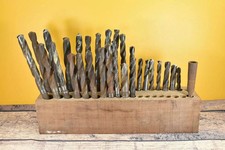 Vintage Lathe HSS Drill Bits & Tapers 29pcs Dormer Cle Forge Balfour + Stand VGC