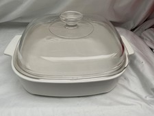 Vintage Corning Ware MW-A-10 B Pyrex Lid Microwave Browning Dish 22cm Square
