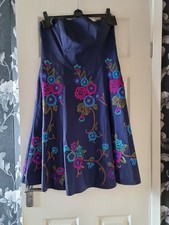 Debut Embroidered Dress Size 14 Deep Purple