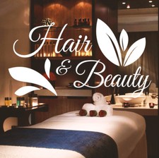 Large Barber Shop Hair Beauty Salon Window Glass Sign Vinyl Sticker Decal  70x39