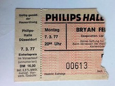 BRYAN FERRY Concert Ticket