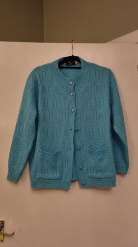 Turquoise cardigan with - turquoise,