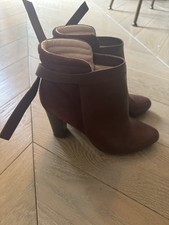 Reiss Heeled Boots Leather And
