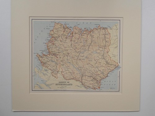 Map county sutherland - map,