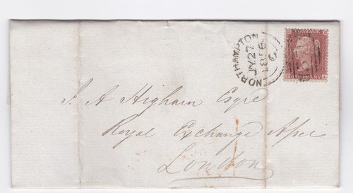 1856 fine penny red - fine, 1d