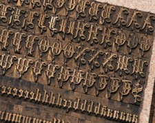 Bookbinding Brass Type set