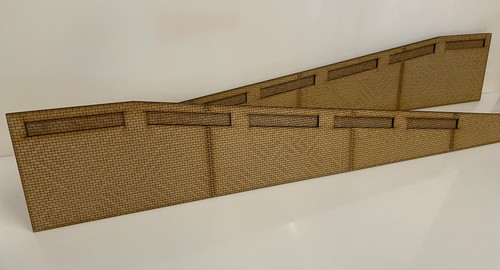 Sloped retaining wall model - sloped,