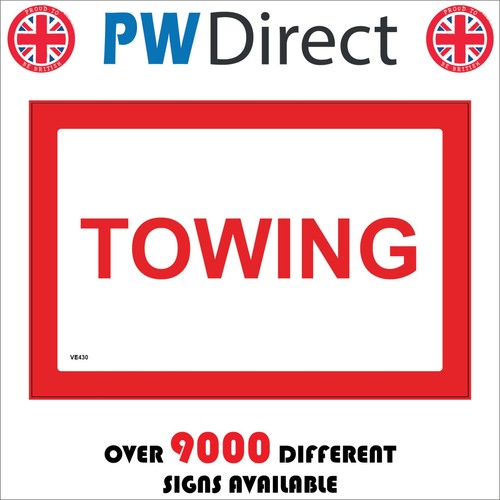 Sign towing vehicle car - towing, on