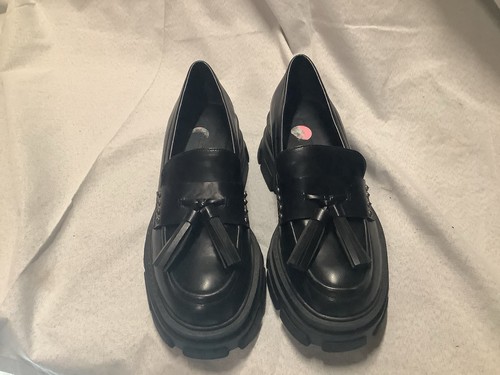 Black moccasin shoes chunky - moccasin,