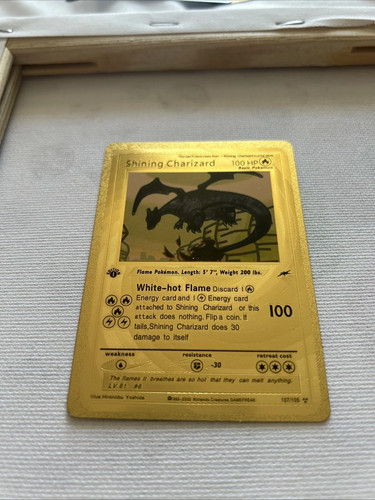 Pokemon shining charizard - charizard, gold