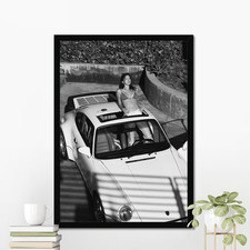 Vintage Sports Car Poster, Porsche 911, Sports Car Wall Art, Car Fan Gift (A2)