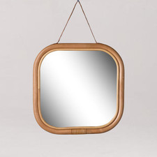 Peru Wall Mirror Rattan Square