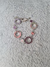 Viva Beads Silver tone multi colour bracelet