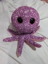 TY Beanie Toy Purple Octopus