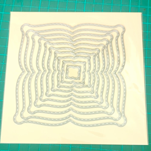 Nested scalloped square metal - nested,