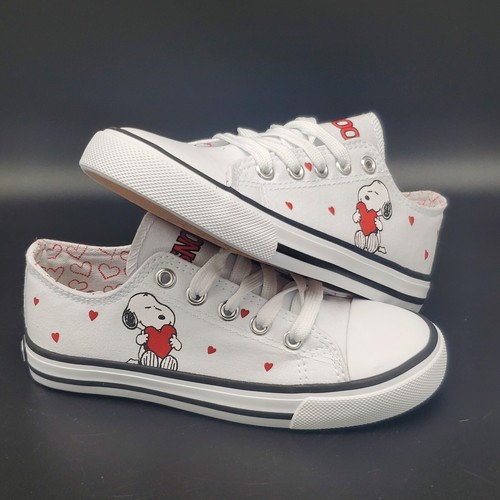 Peanuts snoopy white canvas - snoopy,