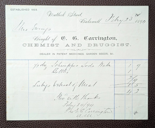 1894 carrington chemist - g,