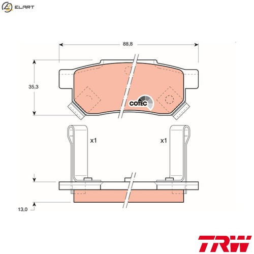 Brake pad set - brake,