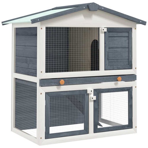 Outdoor rabbit hutch - rabbit, doors