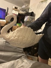 Large Ceramic Swan Planter 