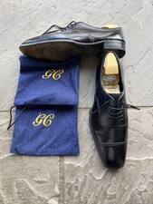 George Cleverley Bespoke Black Chisel Toe Brogues. UK Size 11.