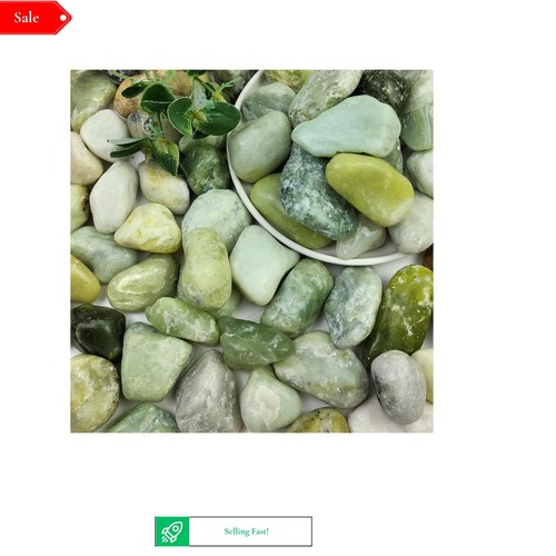 Jade polished garden pebbles - jade,