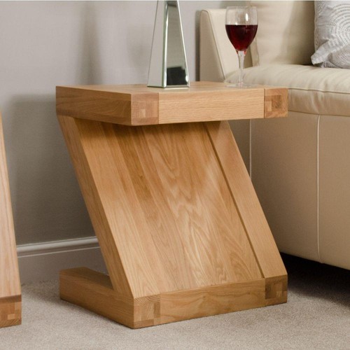 Solid oak lamp table - lamp, z