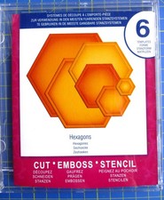 DIE SET.  Spellbinders.  6  dies.Nestabilities.   HEXAGONS   .On Magnet