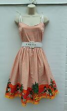 COLLECTIF JADE DRESS,SWING,ROCKABILLY,50S,60S VINTAGE LOOK,PINEAPPLE,SIZE 12,NWT