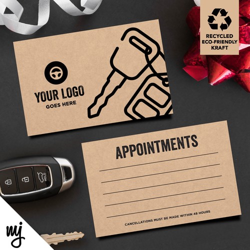Kraft appointment cards eco - cards,