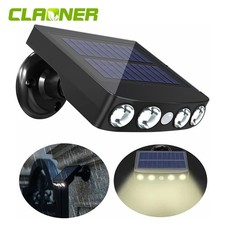 Solar Powered Wall Light Motion Sensor Outdoor Garden Yard Security Flood Lamp