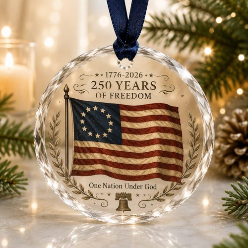 America 250 glass ornament - 250,