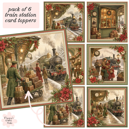 Christmas railway card - christmas,