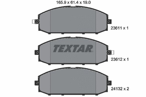 Front brake pad set - front,