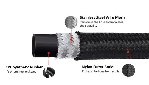 6an nylon braided - -6an, 2