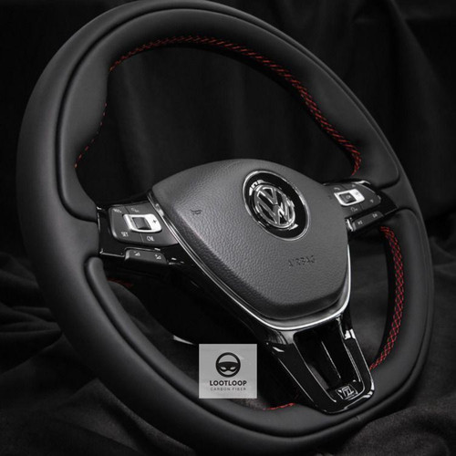 Custom leather steering wheel - steering,