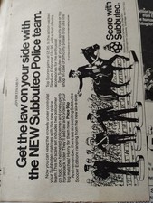 Sk199  ephemera 1980s advert Subbuteo Police 