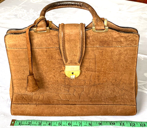 Vintage leather gladstone - leather,