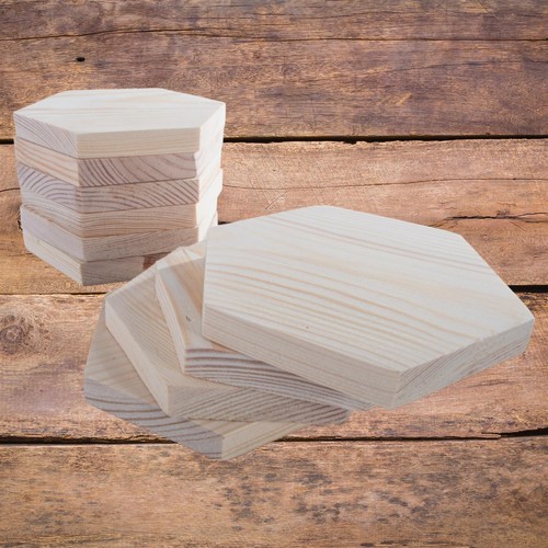 Hexagonal blank wooden - hexagonal,