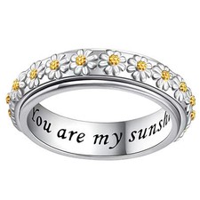 Mood Ring for Women Daisy Stacking Rings for Women Comfort Fit  Dainty Simple