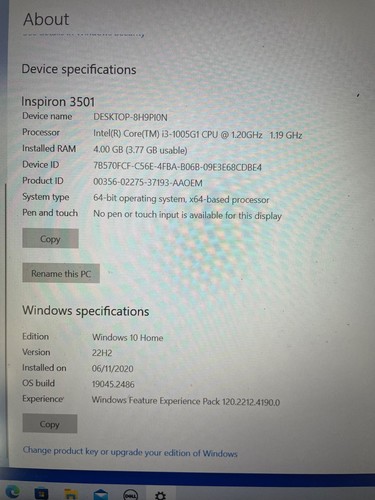 Dell inspiron 3000 intel - 15,