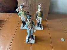 CAPODIMONTE Style NAPOLEONIC SOLDIERS- PORCELAIN FIGURINE X 3 - Capo Di Monte 