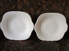 2 Wedgwood Nantucket  Geo. Davis Square Cake / Serving Plates 26" Exc.condition