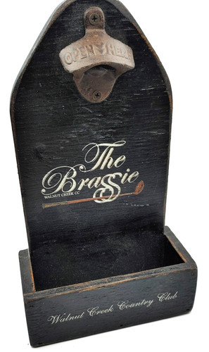 Wood bottle opener wall plaque - bottle,