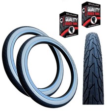 PAIR Schwalbe ROAD CRUISER 28 x 1.75 29ER WHITE WALL MTB Bike Smooth TYRES TUBES