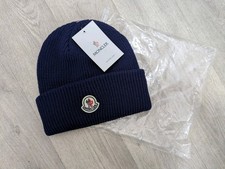 Moncler Navy Beanie Hat New